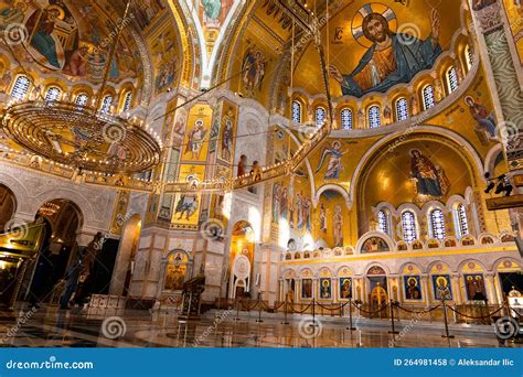 Belgrade Serbia December 20 2022 Interiors Of St Sava S Temple In