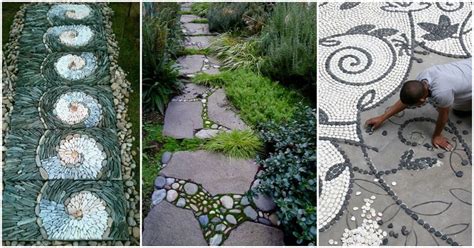 25 Garden Pathway Pebble Mosaic Ideas For Your Home Surroundings