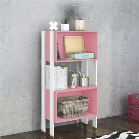 Biblioteca Movelbento RT 3092 3488495 Color Rosa 114cm X 60cm X 30cm