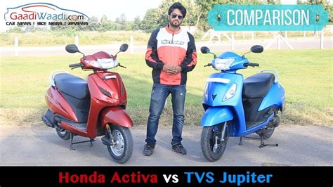 Honda Activa G Vs Tvs Jupiter Shootout Comparison Youtube