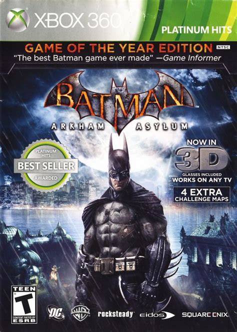 Batman Arkham Asylum Game Of The Year Edition 2010 Xbox 360 Box