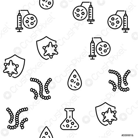 Infection And Disease Vector Seamless Pattern Stock Vector 3599916