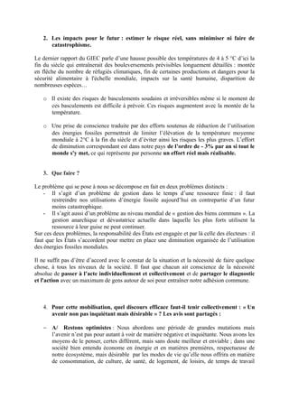 Giec Pour Les Nuls Synthese Acte Pdf