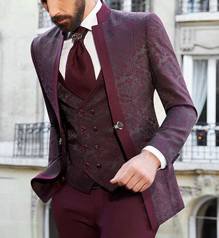 Tenue Mariage Costume Homme Mariage Rouge Bordeaux