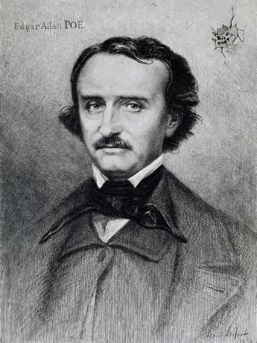 Portrait Of Edgar Allan Poe Giclee Print Art In Edgar