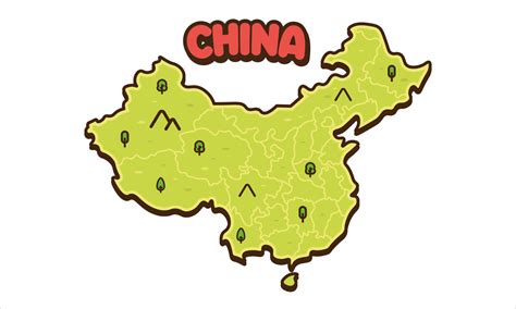 China map country vector icon cartoon illustration 16136637 Vector Art ...