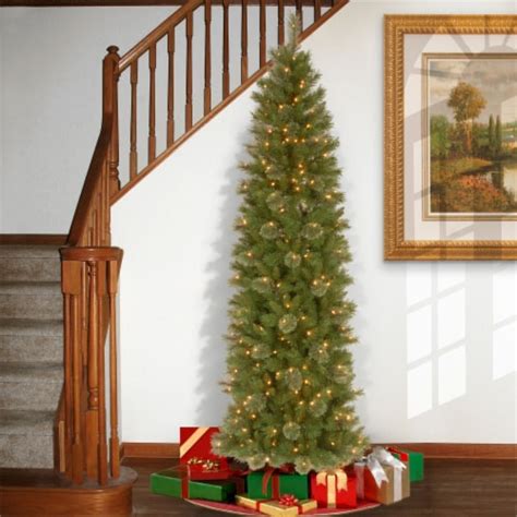 National Tree Company Pre Lit Slim Tacoma Pine Artificial Christmas