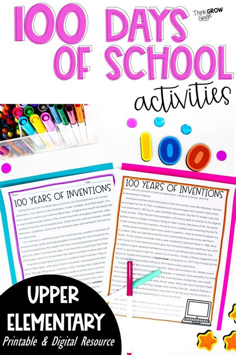 An Image Of 100th Days Of School Activities