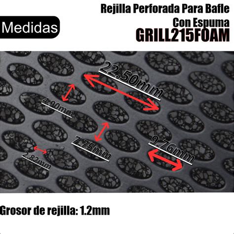 Grill Foam Rejilla Acero Para Bafle Con Espuma X Cm