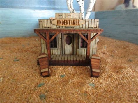 HO Scale Old Western Undertaker and coffins — Old West Miniatures