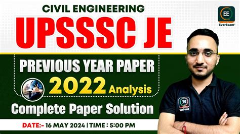 Upsssc Je Upsssc Je Previous Year Paper Analysis Complete