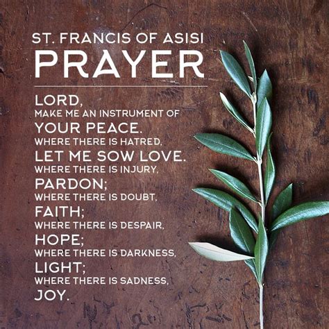 St Francis Of Asisi Prayer Quotes Saint Francis Prayer Contemplative Prayer Francis Of