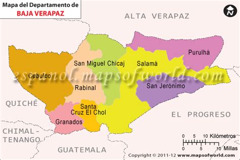 Mapa De Baja Verapaz Departamento De Baja Verapaz Guatemala