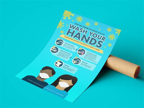 COVID-19 Wash Your Hands Poster by Benjamin Smith on Dribbble