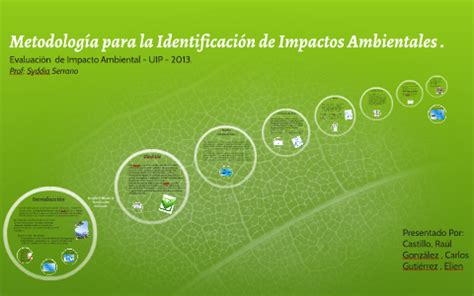 Metodolog A Para La Identificaci N De Impactos Ambientales By Elien