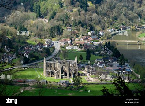 Tintern Abbey And The Wye Valley From The Devils Pulpit Viewpoint Offas