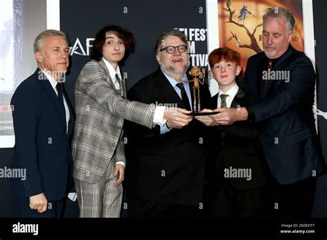 Los Angeles Nov Christoph Waltz Finn Wolfhard Guillermo Del Toro