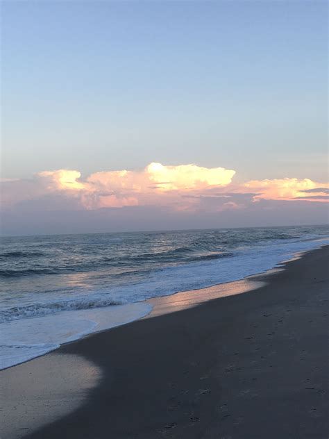 Sunset Over Chincoteague Island Beach Chincoteague Island Island