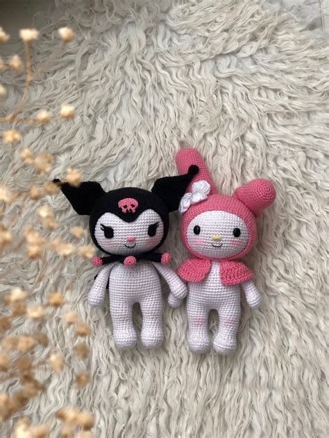 Kuromi Et Mélodie Amigurumi Kuromi Amigurumi Melody Sanrio Etsy France