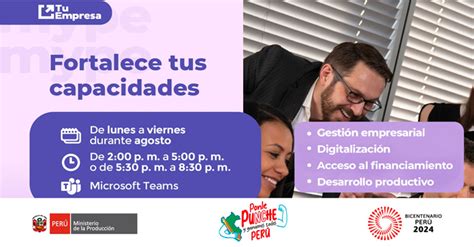 Cursos online gratis para MYPES del Ministerio de Producción