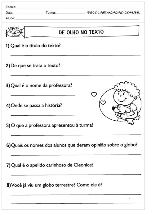 Atividades de Português para o 3º ano Ensino Fundamental