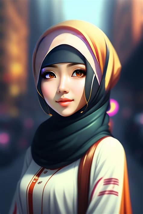 Lexica Cute Anime Girl Wearing Hijab