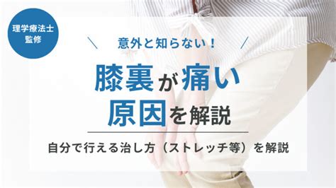 膝裏が痛いのはなぜ？痛みや腫れの原因と自分で行える治し方（ストレッチ等）を解説 株式会社リハサク