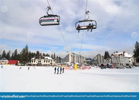 A Lift in Winter Ski Resort Borovets Editorial Photography - Image of ...