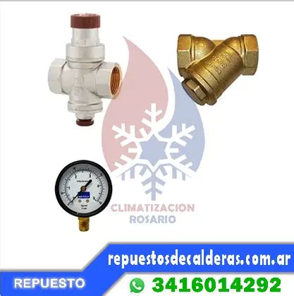 Kit Valvula Reductora Presion Agua Tres Cuartos Con Manometro Y Filtro