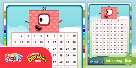 Numberblocks Printables 1-100