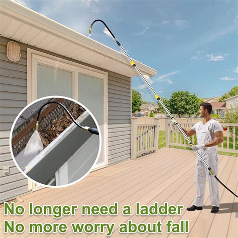 Buyplus 12FT Telescopic Gutter Cleaning Tools From The Ground Long