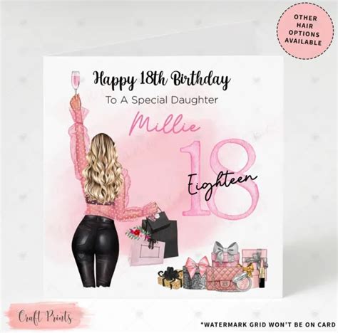 8and Personalised Birthday Card 18th 21st 30th Granddaughter Sister Daughter Niece £5 49 Picclick Uk