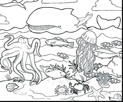 Sea Creatures Coloring Pages Printables