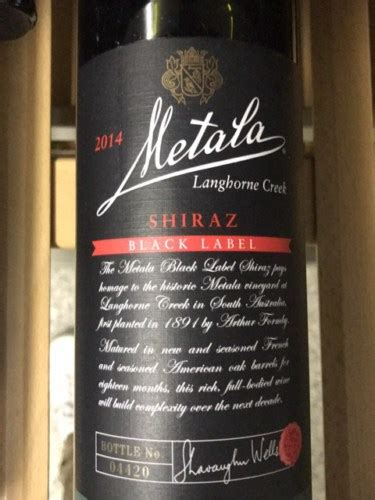 Metala Black Label Shiraz Vivino