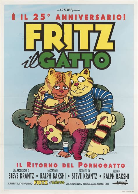 Fritz the Cat Original R1997 Italian Due Foglio Movie Poster ...