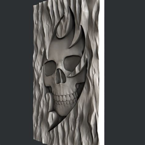 3d Stl Models For Cnc Skull Etsy