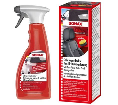 SONAX CABRIO PFLEGE SET Verdeck Reiniger 500ml Imprägnierung 250ml