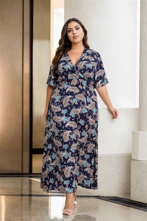 Mathilde Plus Size Wrap Boho Maxi Dress Hello Curve