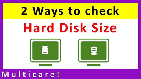 How To Check Hard Disk Size In Your Computer Youtube