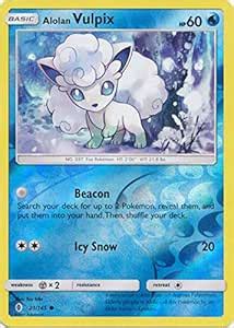 Alolan Vulpix 21 145 Common Reverse Holo Sun Moon Guardians