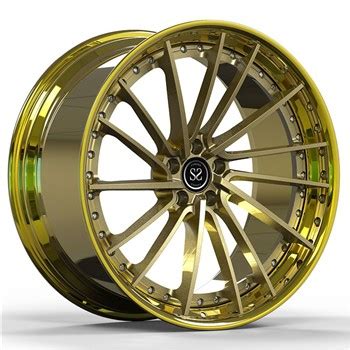 Custom 18 19 20 21 22 And 23 2 PC Forged Alloy Rims Gold Polished