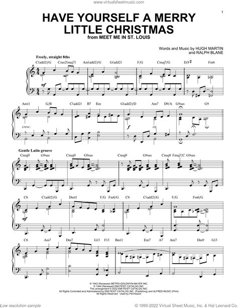 Have Yourself A Merry Little Christmas Sheet Music