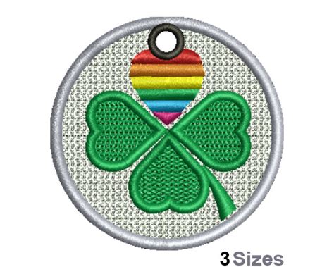 FSL Irish Shamrock Machine Embroidery Design 3 Sizes Freestanding Lace