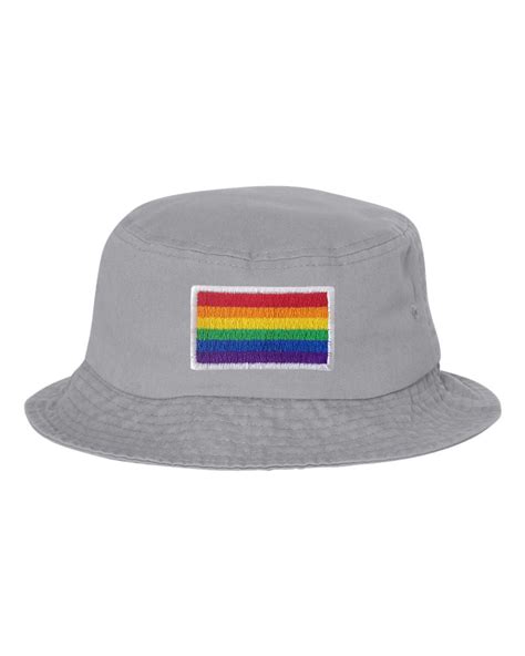 Adult Rainbow Gay Lesbian Pride Flag Embroidered Bucket Cap Dad Hat Walmart