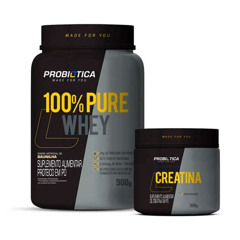 Kit Probi Tica Pure Whey G Creatina Probiotica G Ninja