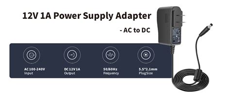 Tonton DC 12V 1A 1000MA CCTV Power Supply Adapter AC 100 240V To DC