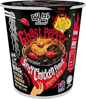 Daebak Ghost Pepper Korean Ramen Dry Black Instant Noodles Spicy