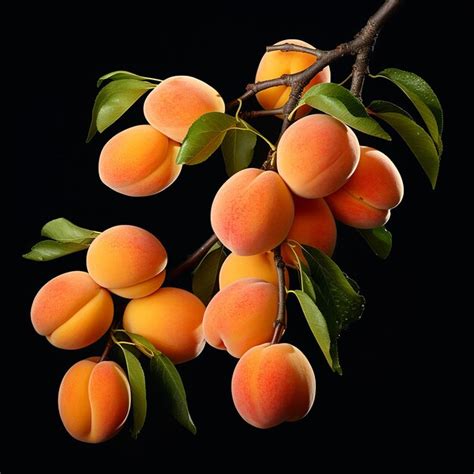 Apricots On White Background Premium Ai Generated Image