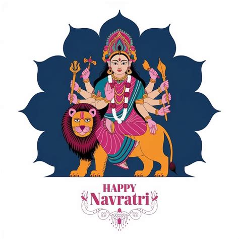 Happy Navratri Concept Vector Design Premium Ai Generated Image