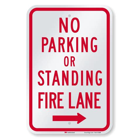 Smartsign M Engineer Grade Reflective Sign Legend No Parking Or